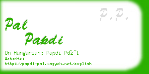 pal papdi business card